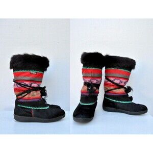 Winter Fur & Wool Italian Boots Tecnica Eskimo Ski Mountain Resort Snow 38 7.5 8